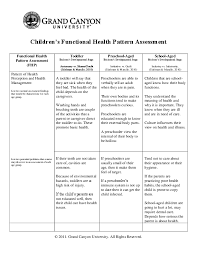 Doc Childrens Functional Health Pattern Assessment