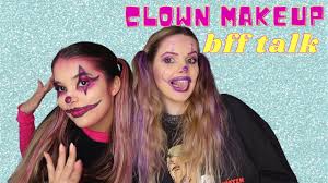 clown makeup tutorial with best friend