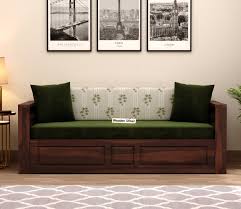 feltro sheesham wood sofa bed with