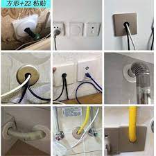 Free shipping on orders over $25 shipped by amazon. Plastic Wall Wire Hole Cover Plate Base Plug Round 86 Type Switch Vga Socket Outlet Decor Cover Cable Holder Protector Cable Holder Plates On Wall Cable Clips