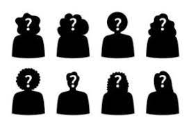 mysterious person vector art icons