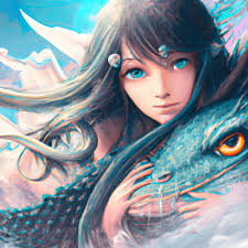 haku dragon 8k hd digital painting