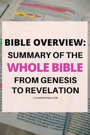 Bible Overview A Summary Of The Whole Bible From Genesis To