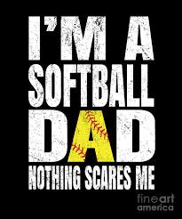 Choose an option images in letters distressed flag. Im A Softball Dad Nothing Scares Me Funny Coaches Design Digital Art By Art Grabitees