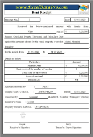 Retailers engaged in business in california must register with the california department of tax and fee administration (cdtfa) and pay the state's sales tax, which applies to all retail sales of goods and merchandise except those sales specifically exempted by law. Download Rent Receipt Excel Template Exceldatapro