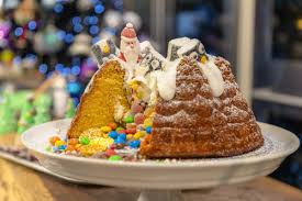 Remove lids from frosting and microwave for 10 seconds. Christmas Bundt Cake James Martin Chef