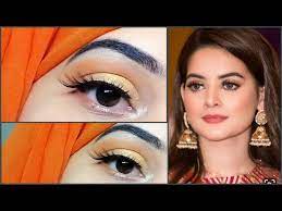 eyes makeup for orange dress l golden