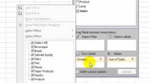 create pivot tables in excel 2007