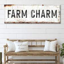 Farm House Decor Farm Charm Sign Living