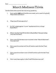The game starts by saying, pick one. and then gets followed by the this or that questions. March Madness Trivia By Sarah Hiner Teachers Pay Teachers