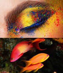 this makeup inspired by marine life is