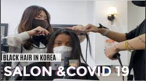 visiting korean hair salon during
