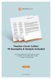 teacher cover letter 10 exles