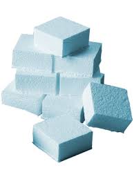 styrofoam blocks blue the butler