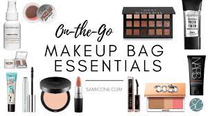 7 on the go makeup bag essentials in