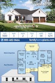 traditional house plan with 1600 sq ft