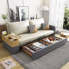 77 beige gray sleeper sofa with lift
