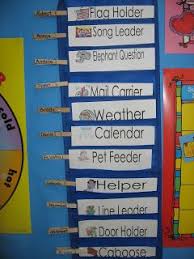 Pre K Job Chart Using Clothespins Each Day Childs Name