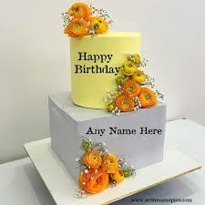 happy birthday cake with name edit free