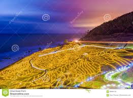 Wajima Japan Coastal Rice Terraces Stock Image Image Of