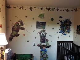 East Wall Ninja Turtle Bedroom