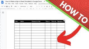 sign in sheet template in google docs