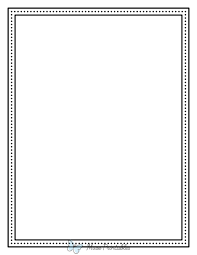 printable black dotted frame page border