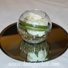 Small Glass Fishbowl Wedding Table
