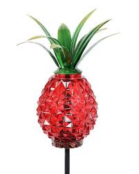 Exhart Solar Metal Glass Pineapple