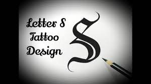 how to draw s letter tattoo designs