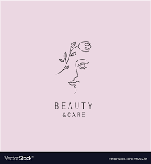 linear beauty cosmetics logo design