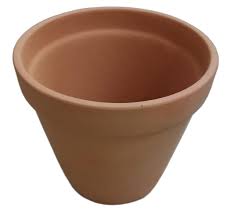 brown handmade terracotta clay pot for