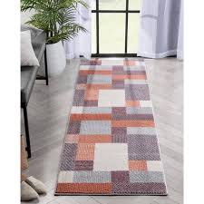 well woven sydney wilma geometric modern area rug blush grey 2 3 x 7 3 runner