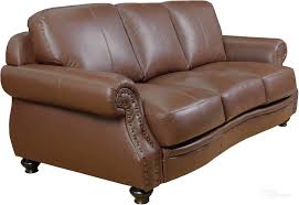 Top Grain Leather Sofa Chestnut Brown