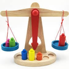wooden balance beam weighing scale