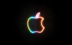 neon apple logo wallpapers 4k hd