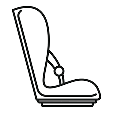 Baby Car Seat Icon Outline Style