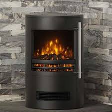 Log Effect Freestanding Electric Fire Black