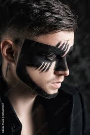 fantasy art makeup man with black