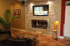 Gas Fireplace With Tv Above Recessed
