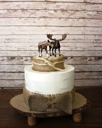 Wedding cake toppers of ursula stanhope and lyle van degroot appear in george of the jungle on a wedding cake. Pin By Vicky Hsu On Elopement Things Burlap Wedding Cake Rustic Cake Toppers Hunting Cake Topper