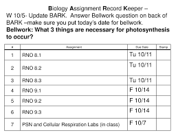 biology assignment record keeper ppt biology assignment record keeper