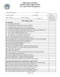 Fire extinguisher inspection tag template. Fire Prevention Inspection Checklist For Class D E