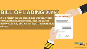 Bill Of Lading In Shipping Importance Purpose And Types