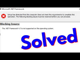 fix the net framework 4 7 2 is not