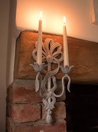 Large Double Candle Holder Wall Sconce