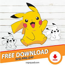 pikachu free svg cut file svg squad