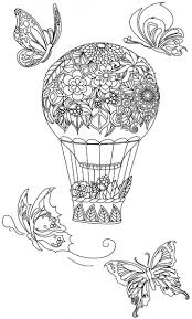 Jpg 300 dpi, pdf color: Printable Coloring Sheet Hot Air Balloon Coloring Page Novocom Top