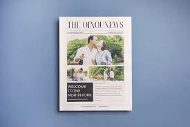 a wedding newspaper
