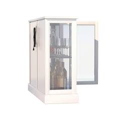 White Width 38 In Display Cabinet